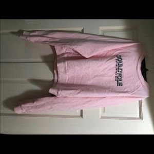 pink soul cycle crop crewneck